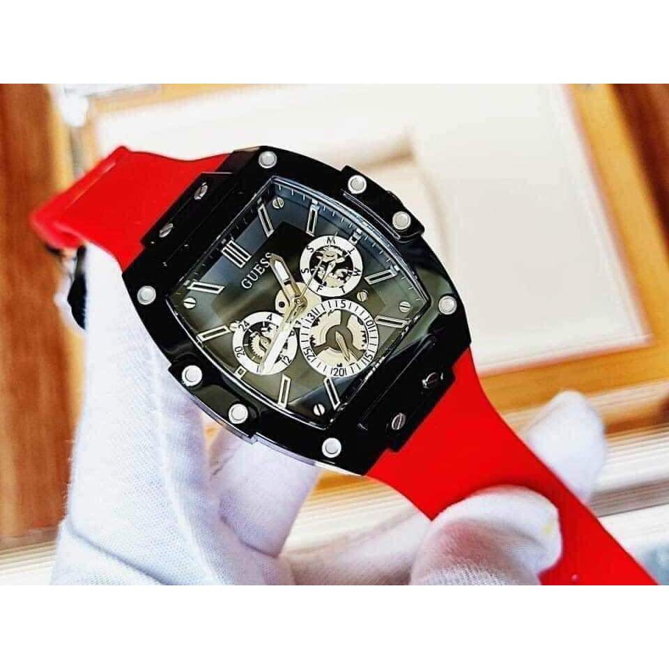  Shop Authentic Guess Phoenix Multifunction Black Dial Red Rubber Strap Watch for Men - GW0203G4 - Luxxuri