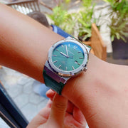  Shop Authentic Salvatore Ferragamo F-80 Classic Green Dial Green Leather Strap Watch for Men - SFDT00519 - Luxxuri