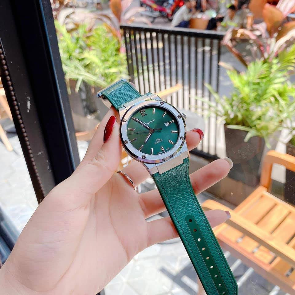  Shop Authentic Salvatore Ferragamo F-80 Classic Green Dial Green Leather Strap Watch for Men - SFDT00519 - Luxxuri