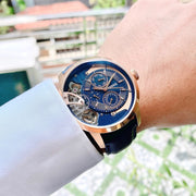  Shop Authentic Fossil Townsman Twist Skeleton Blue Dial Blue Leather Strap Watch for Men -  ME1138 - Luxxuri