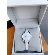  Shop Authentic Calvin Klein Rebel White Dial White Leather Strap Watch for Women - K8P231L6 - Luxxuri