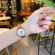  Shop Authentic Michael Kors Portia Quartz White Dial Brown Leather Strap Watch For Women - MK2734 - Luxxuri