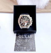  Shop Authentic Guess Third Grear Multi Function Black Dial Black Rubber Strap Watch for Men- GW0334G1 - Luxxuri
