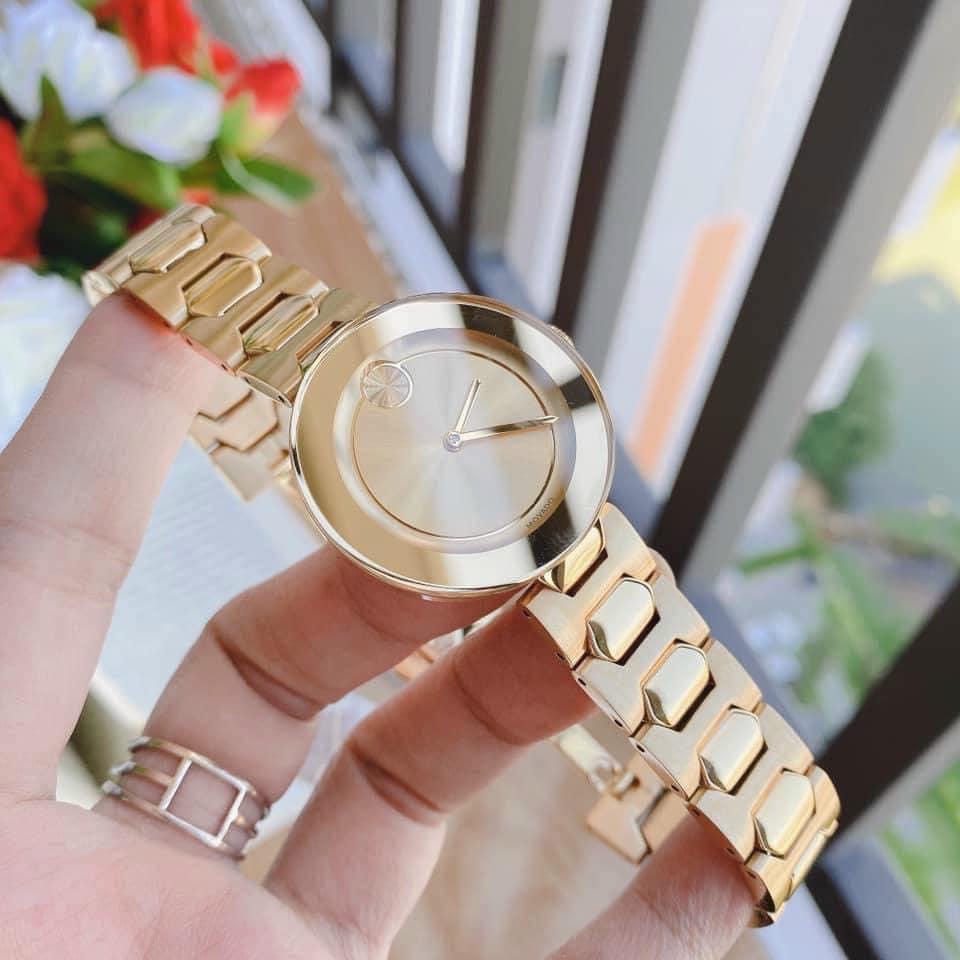  Shop Authentic Movado Bold Gold Dial Gold Steel Strap Watch For Women - 3600382 - Luxxuri