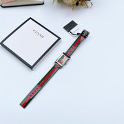  Shop Authentic Gucci G Frame Quartz Green & Red Mother of Pearl Dial Multicolor Leather Strap Watch For Women - YA147408 - Luxxuri