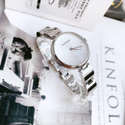  Shop Authentic Calvin Klein Wavy Silver Dial Silver Steel Strap Watch for Women - K9U23146 - Luxxuri