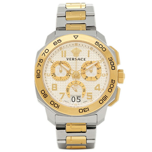  Shop Authentic Versace Dylos Chronograph Silver Dial Two Tone Steel Strap Watch for Men - VQC030015 - Luxxuri