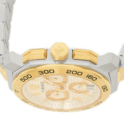  Shop Authentic Versace Dylos Chronograph Silver Dial Two Tone Steel Strap Watch for Men - VQC030015 - Luxxuri
