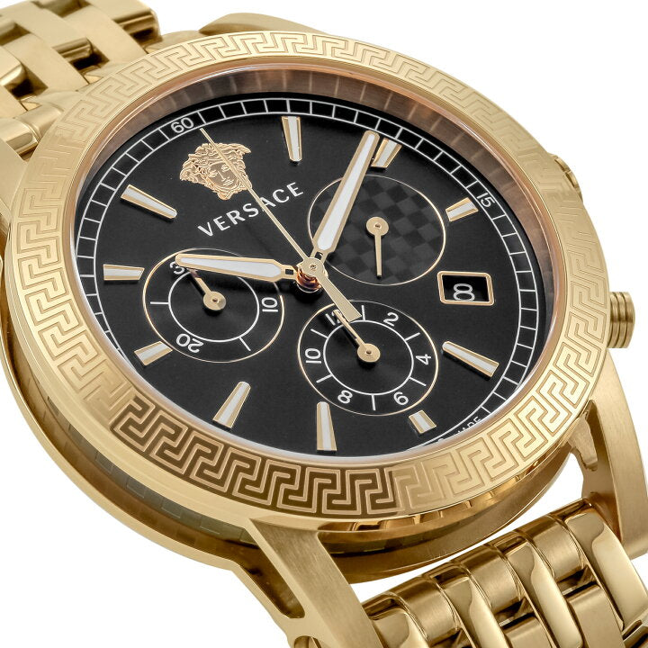  Shop Authentic Versace Sport Tech Chronograph Black Dial Gold Steel Strap Watch for Men - VELT00419 - Luxxuri