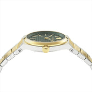 Shop Authentic Versace V-Auria Quartz Green Dial Two Tone Steel Strap Watch for Men - VE0F00425 - Luxxuri