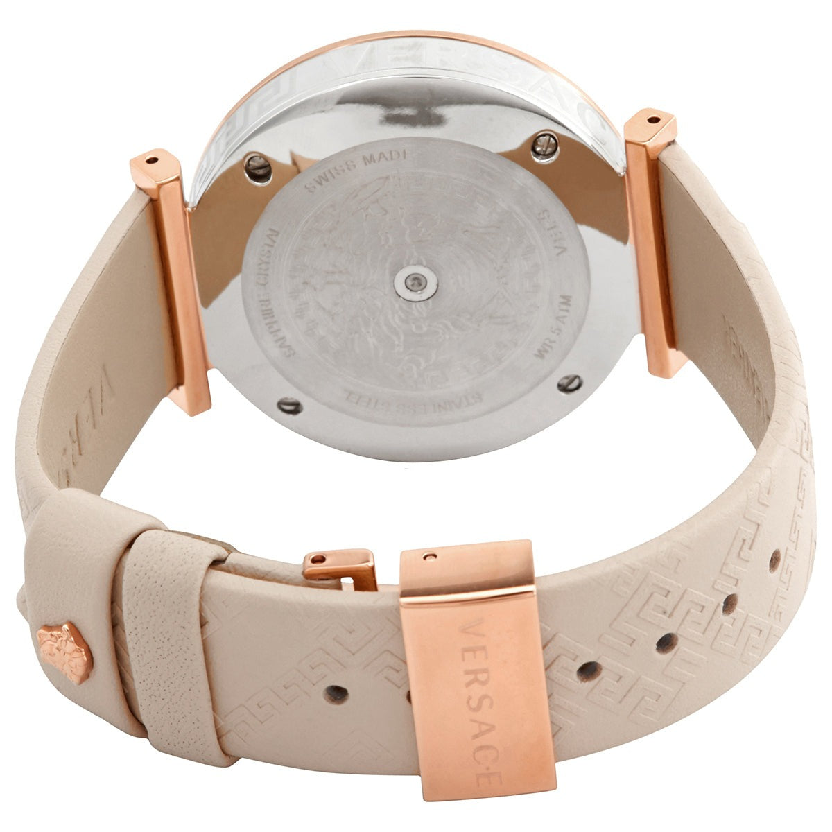  Shop Authentic Versace V-Twist White Dial White Leather Strap Watch for Women - VELS00419 - Luxxuri