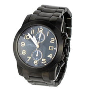  Shop Authentic Marc Jacobs Larry Chronograph Black Dial Black Steel Strap Watch for Men - MBM5052 - Luxxuri