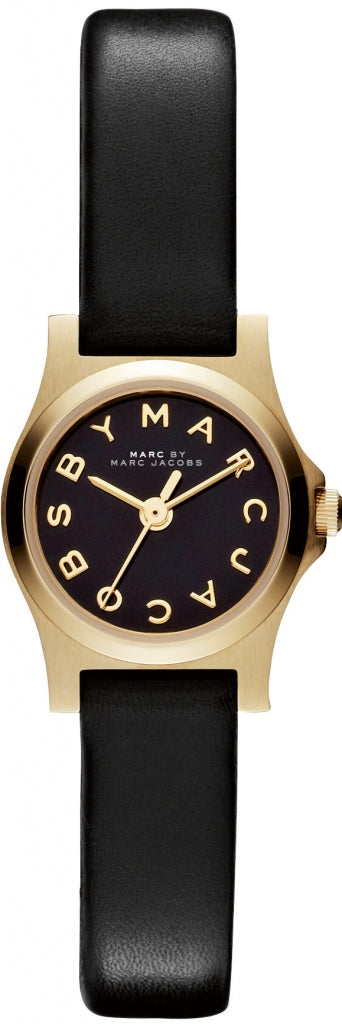  Shop Authentic Marc Jacobs Henry Dinky Black Dial Black Leather Strap Watch for Women - MBM1240 - Luxxuri