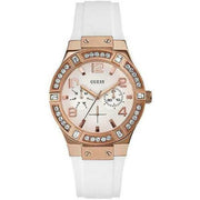  Shop Authentic Guess Diamonds White Dial White Rubber Strap Watch For Women - W0426L1 - Luxxuri