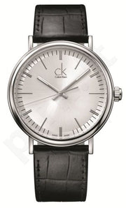  Shop Authentic Calvin Klein Surround Silver Dial Black Leather Strap Watch for Men - K3W211C6 - Luxxuri