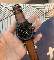  Shop Authentic Fossil Goodwin Luggage Chronograph Black Dial Brown Leather Strap Watch for Men - FS5501 - Luxxuri