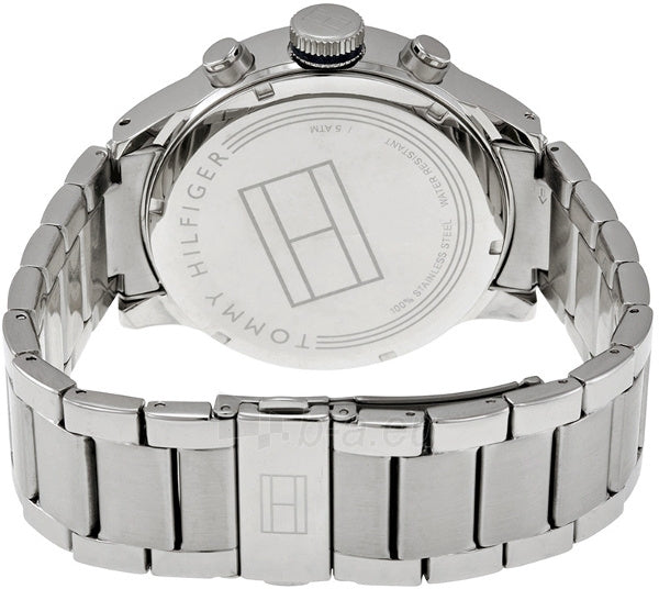  Shop Authentic Tommy Hilfiger Jackson Chronograph Blue Dial Silver Steel Strap Watch for Men - 1791242 - Luxxuri