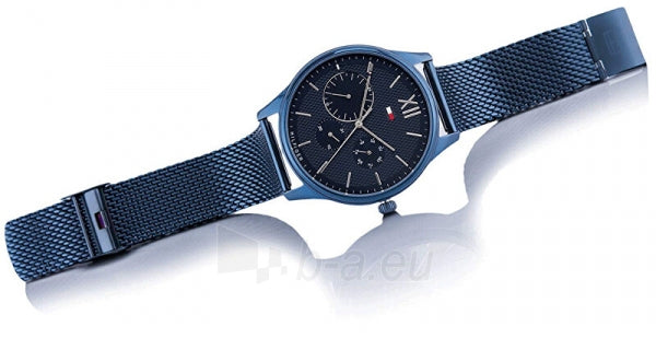  Shop Authentic Tommy Hilfiger Damon Quartz Blue Dial Blue Mesh Bracelet Watch for Men - 1791421 - Luxxuri