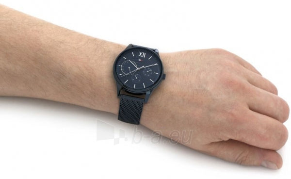  Shop Authentic Tommy Hilfiger Damon Quartz Blue Dial Blue Mesh Bracelet Watch for Men - 1791421 - Luxxuri