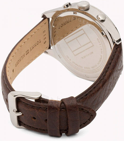  Shop Authentic Tommy Hilfiger Gavin Chronograph White Dial Brown Leather Strap Watch for Men - 1791467 - Luxxuri