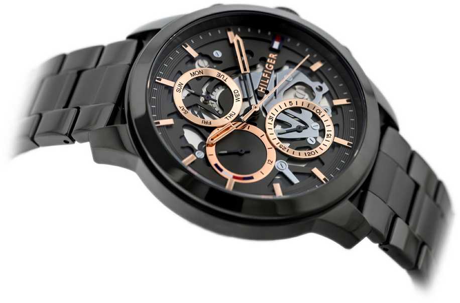  Shop Authentic Tommy Hilfiger Henry Chronograph Grey Dial Grey Steel Strap Watch For Men - 1710479 - Luxxuri
