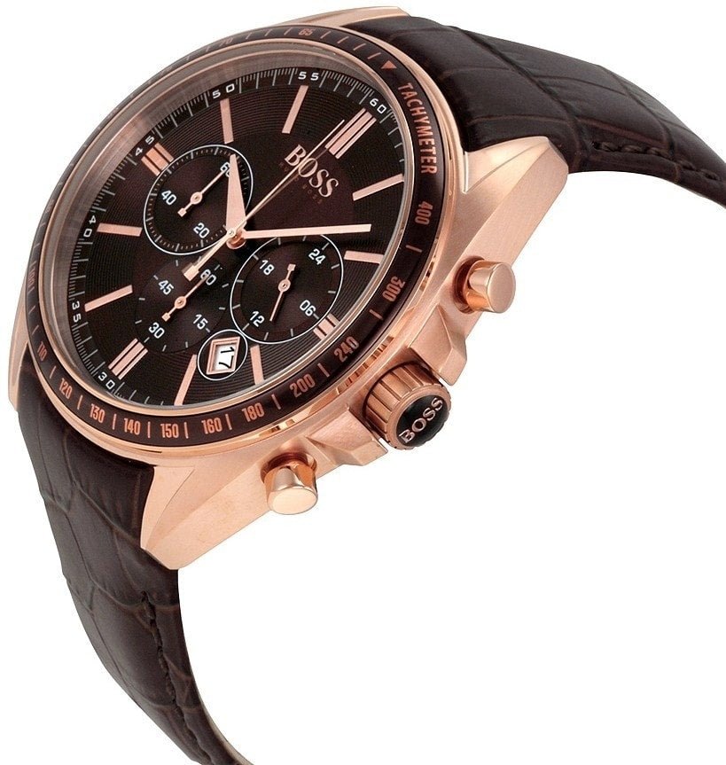  Shop Authentic Hugo Boss Driver Black Dial Black Leather Strap Watch for Men - 1513092 - Luxxuri