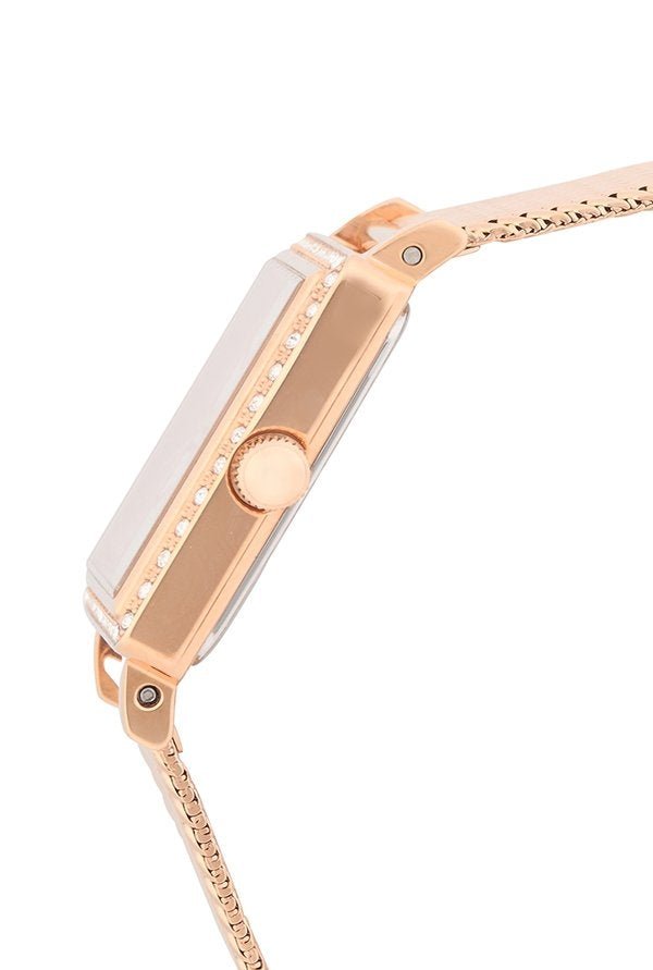  Shop Authentic Guess Highline Off White Dial Rose Gold Stainless Steel Mesh Strap Watch For Women - W0826L3 - Luxxuri