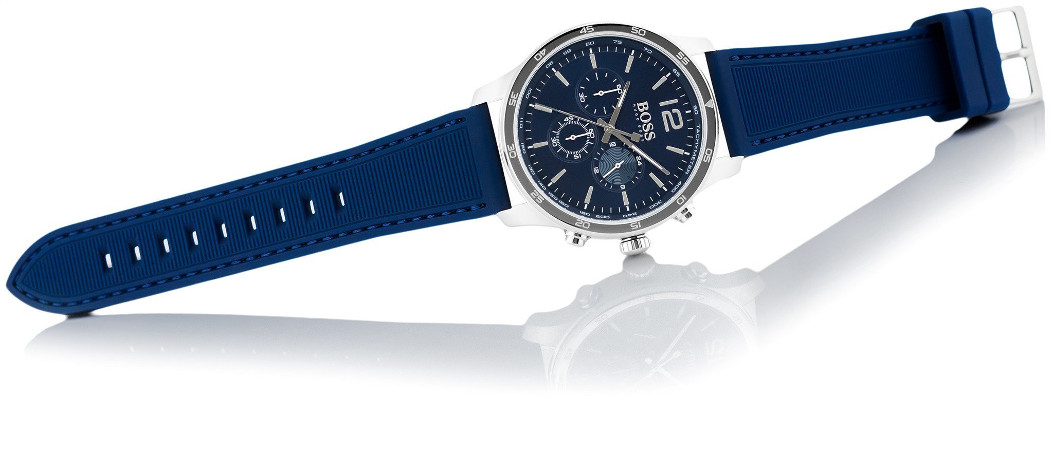  Shop Authentic Hugo Boss Professional Chronograph Blue Dial Blue Silicone Strap Watch for Men - 1513526 - Luxxuri