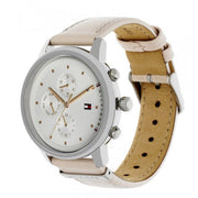  Shop Authentic Tommy Hilfiger Blake Chronograph Silver Dial Pink Leather Strap Watch For Women - 1781906 - Luxxuri