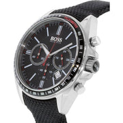  Shop Authentic Hugo Boss Driver Black Dial Black Leather Strap Watch for Men -1513087 - Luxxuri