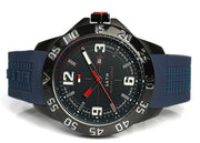  Shop Authentic Tommy Hilfiger Cole Black Dial Blue Rubber Strap Watch for Men - 1790984 - Luxxuri