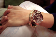  Shop Authentic Michael Kors Sawyer Maroon Dial Maroon Leather Strap Watch for Women - MK2426 - Luxxuri