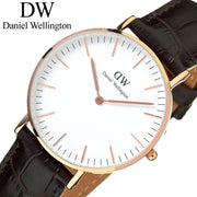  Shop Authentic Daniel Wellington Classic York White Dial Brown Leather Strap Watch For Women - DW00100038 - Luxxuri