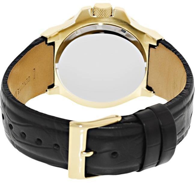  Shop Authentic Guess Rigor Analog Black Dial Black Leather Strap Watch For Men - W0040G4 - Luxxuri