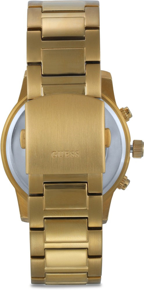  Shop Authentic Guess Analog Chronograph Gold Dial Gold Steel Strap Watch for Men - W0075G5 - Luxxuri