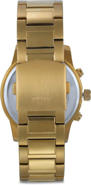  Shop Authentic Guess Analog Chronograph Gold Dial Gold Steel Strap Watch for Men - W0075G5 - Luxxuri