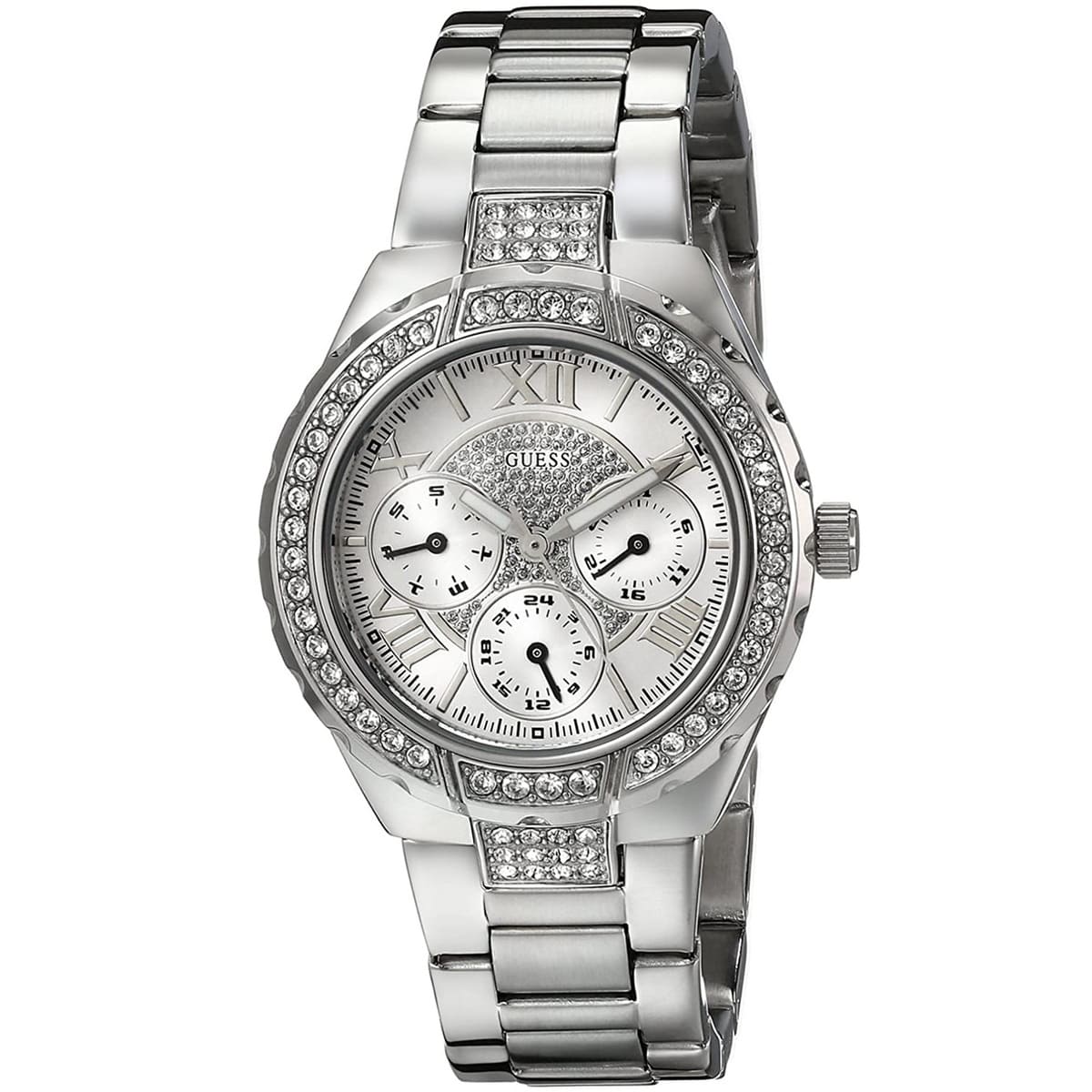  Shop Authentic Guess Viva Quartz Silver Dial Silver Steel Strap Watch For Women - W0111l1 - Luxxuri