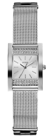  Shop Authentic Guess Nouveau Diamonds Silver Dial Silver Mesh Bracelet Watch for Women - W0127L1 - Luxxuri