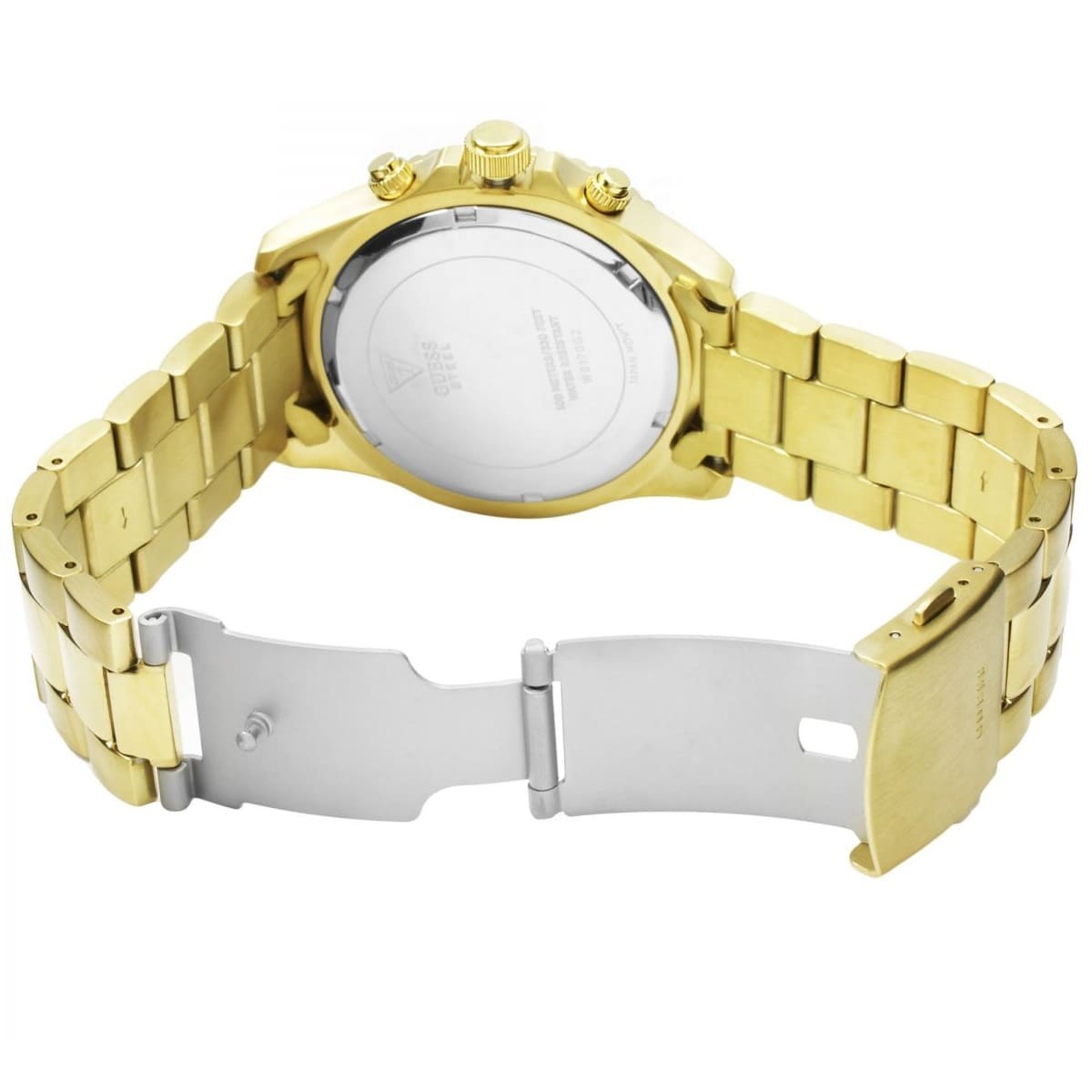  Shop Authentic Guess Chaser Chronograph Black Dial Gold Steel Strap Watch for Men - W0170G2 - Luxxuri