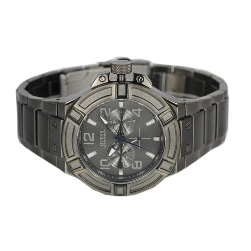  Shop Authentic Guess Rigor Multifunction Black Dial Black Steel Strap Watch For Men - W0218G1 - Luxxuri