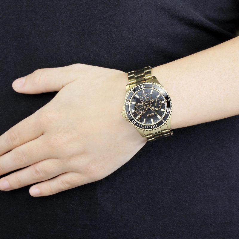  Shop Authentic Guess BFF Multifunction Black Dial Gold Steel Strap Watch for Women - W0231L3 - Luxxuri