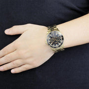  Shop Authentic Guess BFF Multifunction Black Dial Gold Steel Strap Watch for Women - W0231L3 - Luxxuri