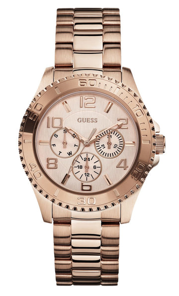  Shop Authentic Guess BFF Multifunction Rose Gold Dial Rose Gold Steel Strap Watch for Women - W0231L4 - Luxxuri