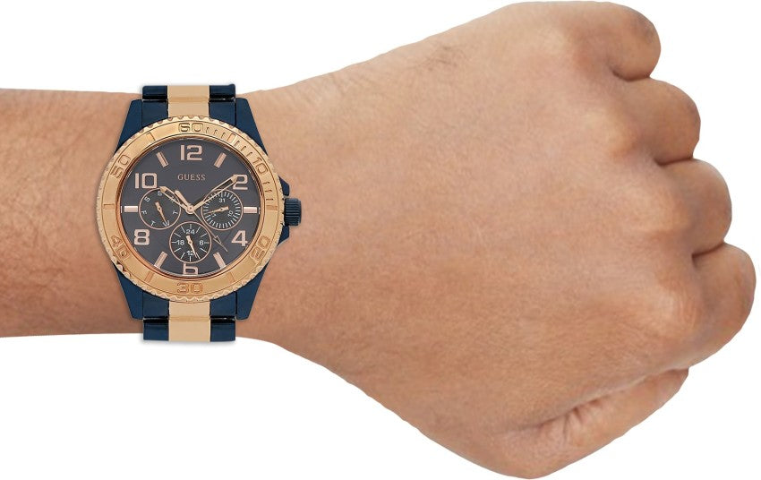  Shop Authentic Guess BFF Multifunction Blue Dial Two Tone Steel Strap Watch for Women - W0231L6 - Luxxuri