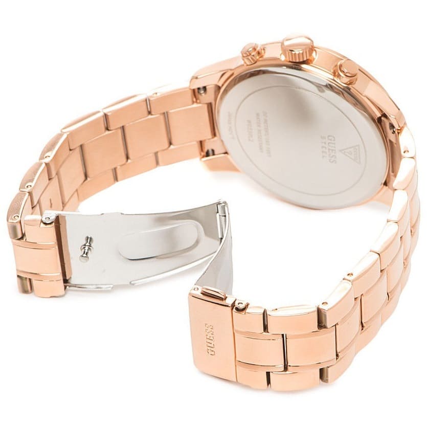  Shop Authentic Guess Sunrise Quartz Rose Gold Dial Rose Gold Steel Strap Watch For Women - W0330L2 - Luxxuri