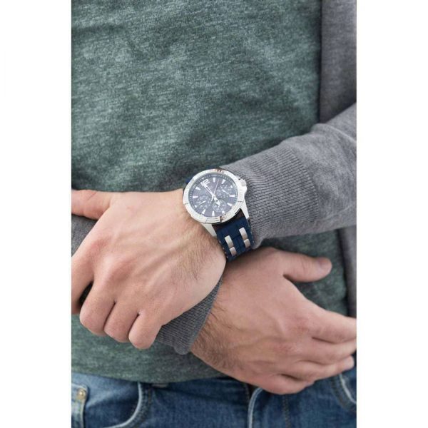  Shop Authentic Guess Oasis Multifunction Blue Dial Two Tone Steel Strap Watch for Men- W0366G2 - Luxxuri