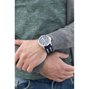  Shop Authentic Guess Oasis Multifunction Blue Dial Two Tone Steel Strap Watch for Men- W0366G2 - Luxxuri