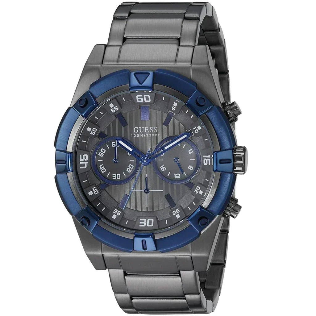  Shop Authentic Guess Sport Analog Grey Dial Grey Steel Strap Watch for Men - W0377G5 - Luxxuri