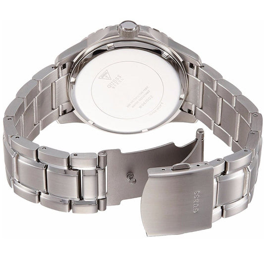  Shop Authentic Guess Exec Quartz Silver Dial Silver Steel Strap Watch for Men - W0075G3 - Luxxuri