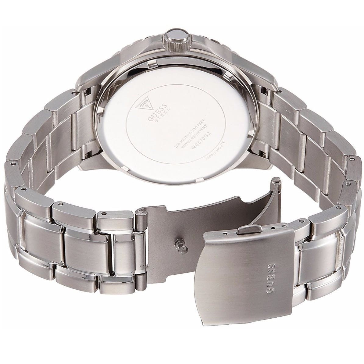  Shop Authentic Guess Horizon Chronograph Quartz Blue Dial Silver Steel Strap Watch for Men - W0379G3 - Luxxuri
